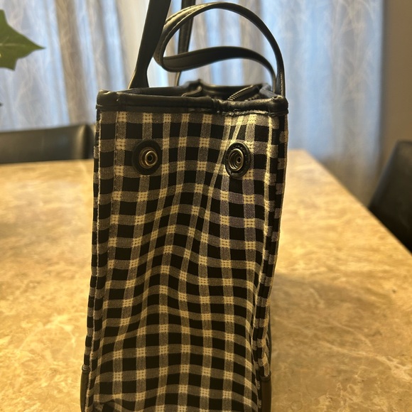 Kurt Geiger Monochrome Checkered Tote - Picture 9 of 9